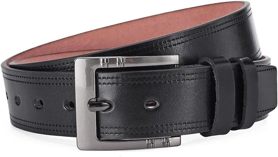 Genuine Leather For Men's Buckle Jeans Casual Belts Business Cowboy Waistband Male Fashion