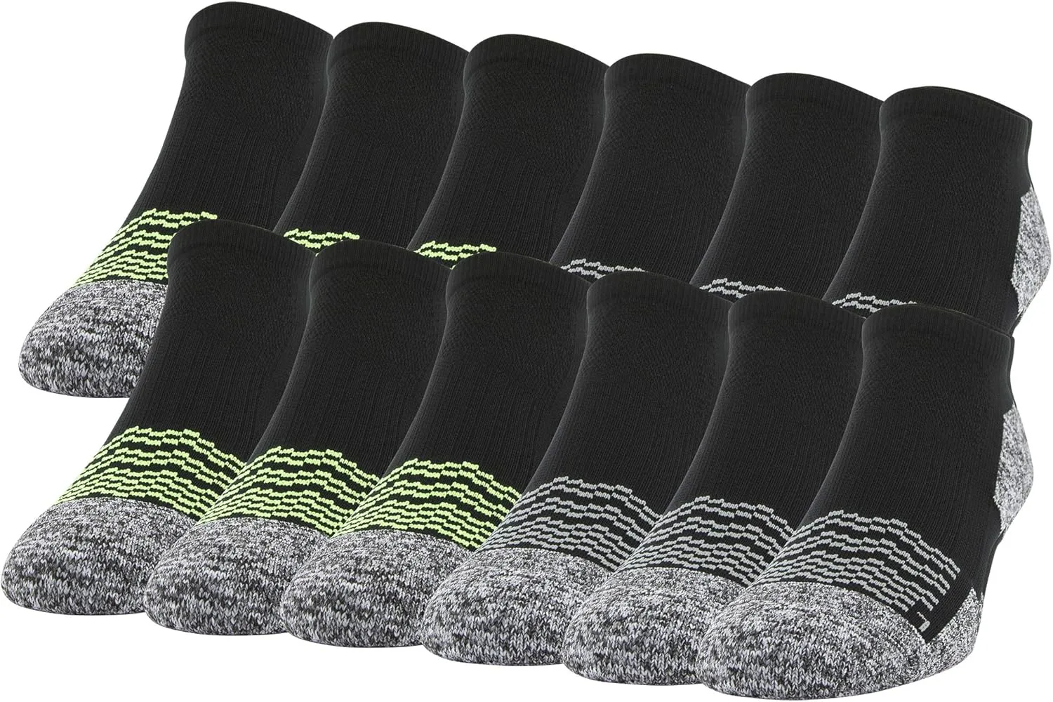 Gildan Men's Active Strategic Cushion No Show Socks, Multipairs