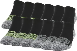 Gildan Men's Active Strategic Cushion No Show Socks, Multipairs