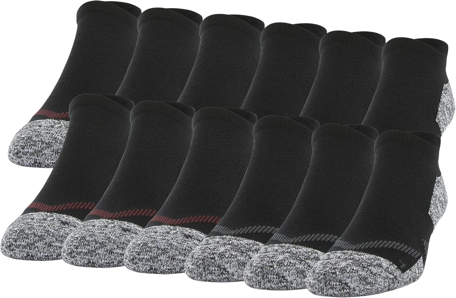 Gildan Men's Strategic Cushion No Show Socks with Tab Back