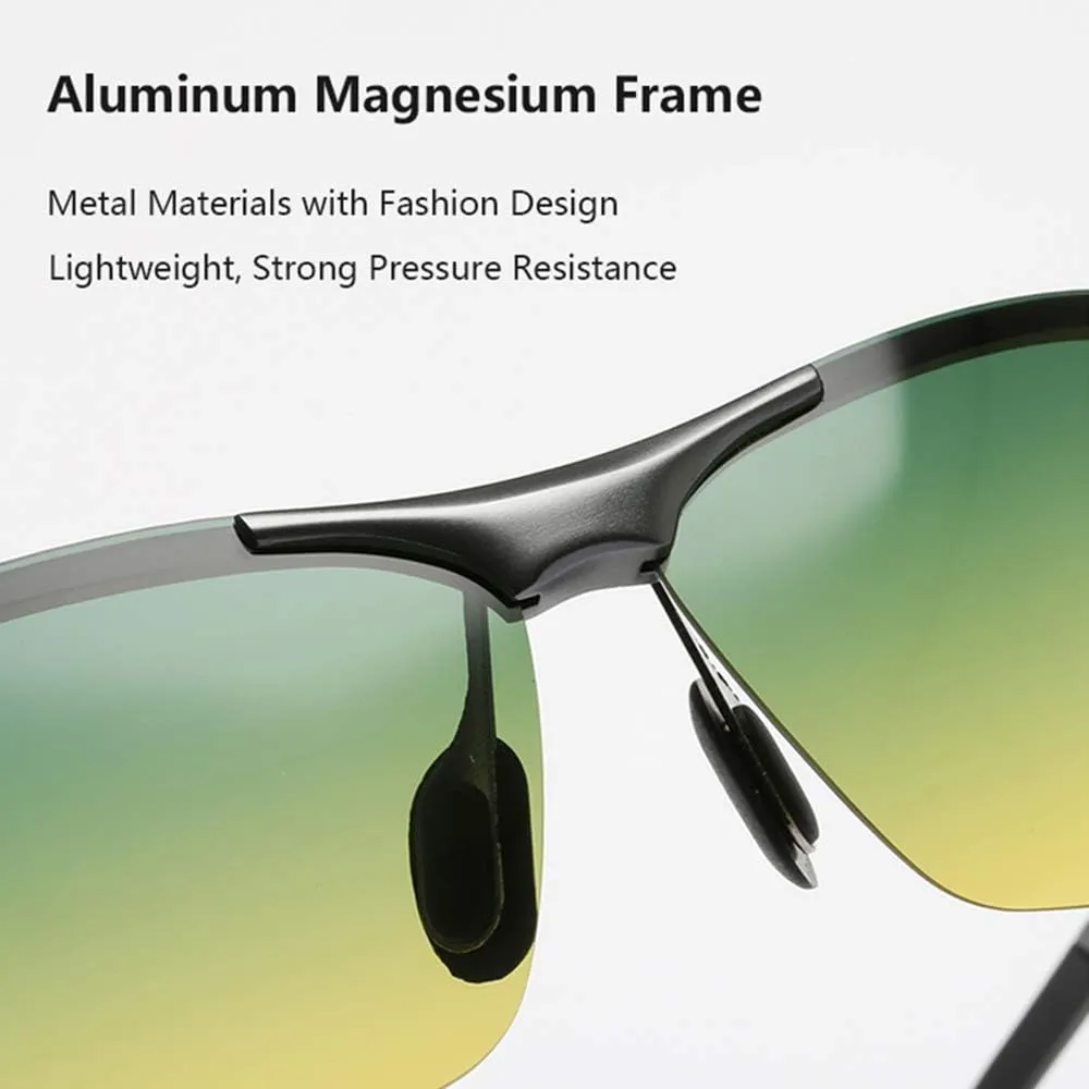 GUZTAG Polarized Glasses for Men & Women – Night Vision Driving/Sun Glasses with Aluminum Frame Sports Sunglasses