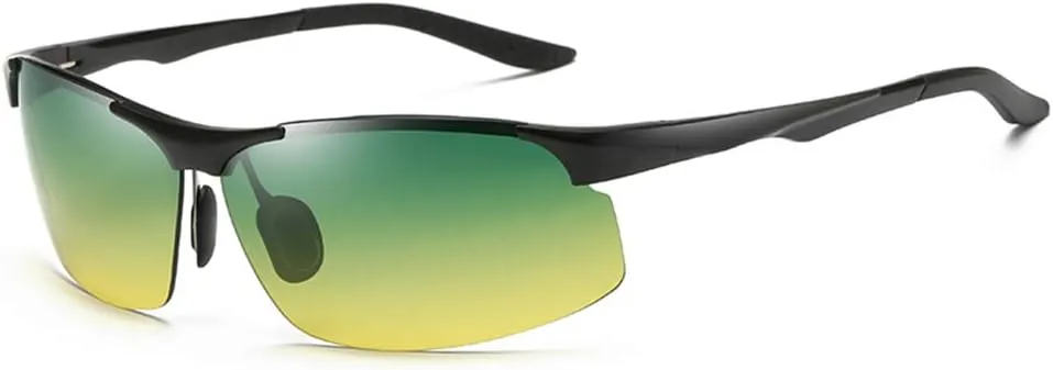 GUZTAG Polarized Glasses for Men & Women – Night Vision Driving/Sun Glasses with Aluminum Frame Sports Sunglasses