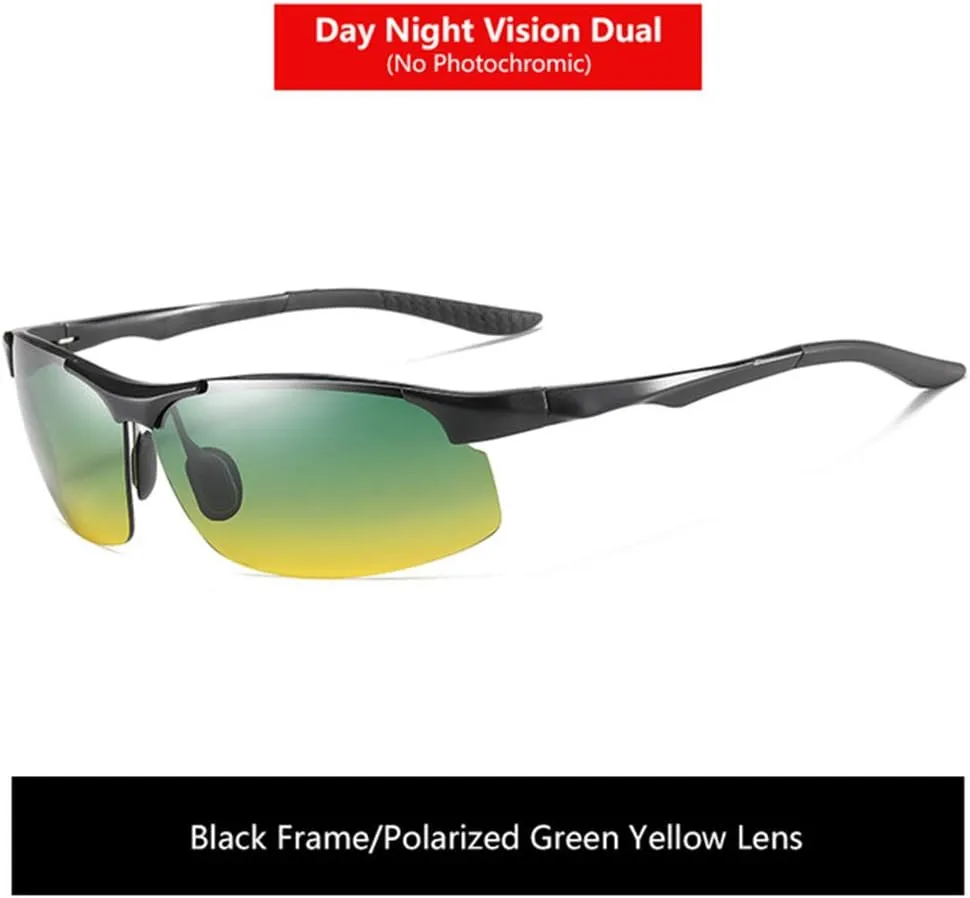 GUZTAG Polarized Glasses for Men & Women – Night Vision Driving/Sun Glasses with Aluminum Frame Sports Sunglasses