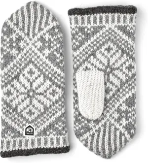 Hestra Unisex Nordic Wool Mitt, Knitted Mittens with Retro Design for Cold Weather & Everyday Wear for Men & Women