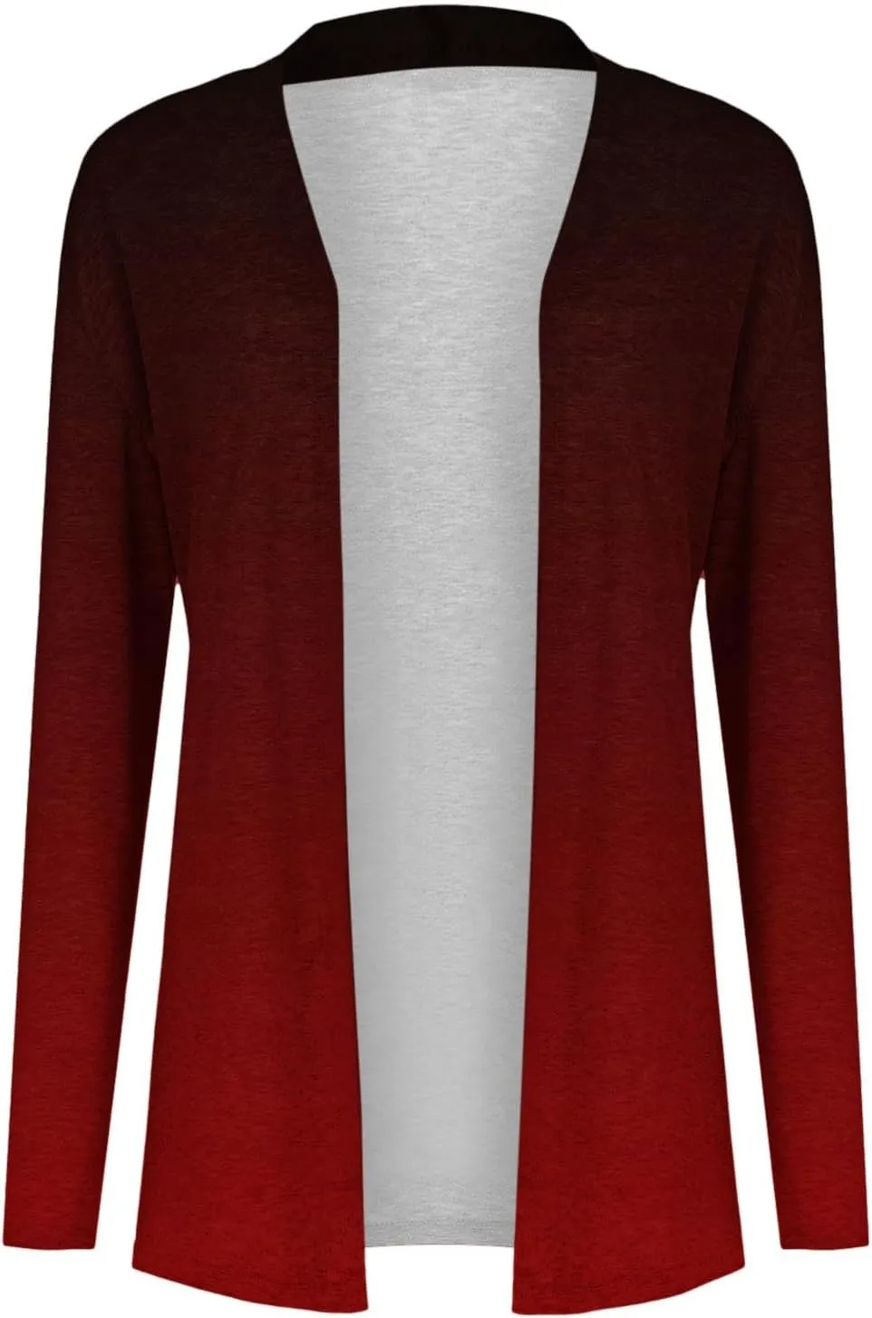 HGps8w Womens Cardigans 2025 Fall Casual Open Front Gradient Lightweight Thin Sweaters Coat Jacket Outerwear