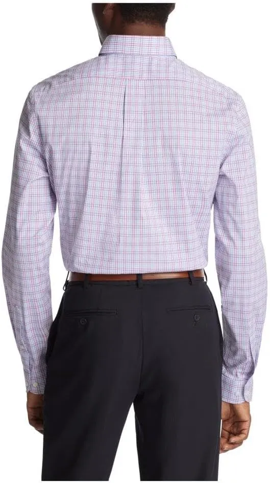 IZOD Men's Dress Shirt Slim Fit Stretch Fx Cooling Collar Check
