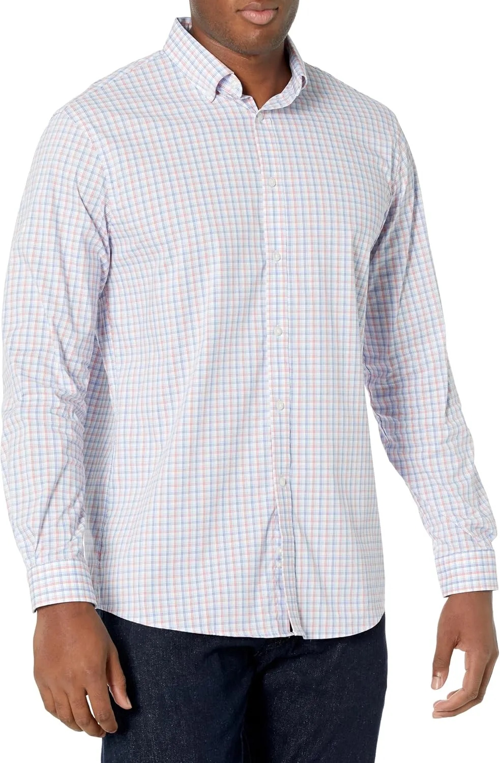 IZOD Men's Dress Shirt Slim Fit Stretch Fx Cooling Collar Solid