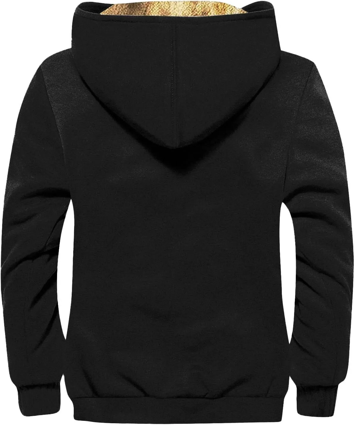 JJHAEVDY Mens Jacket Solid Fleece Lined Jackets Full Zip Long Sleeve Coats Fashion Trendy Hoodie Loose Jacket with Pockets