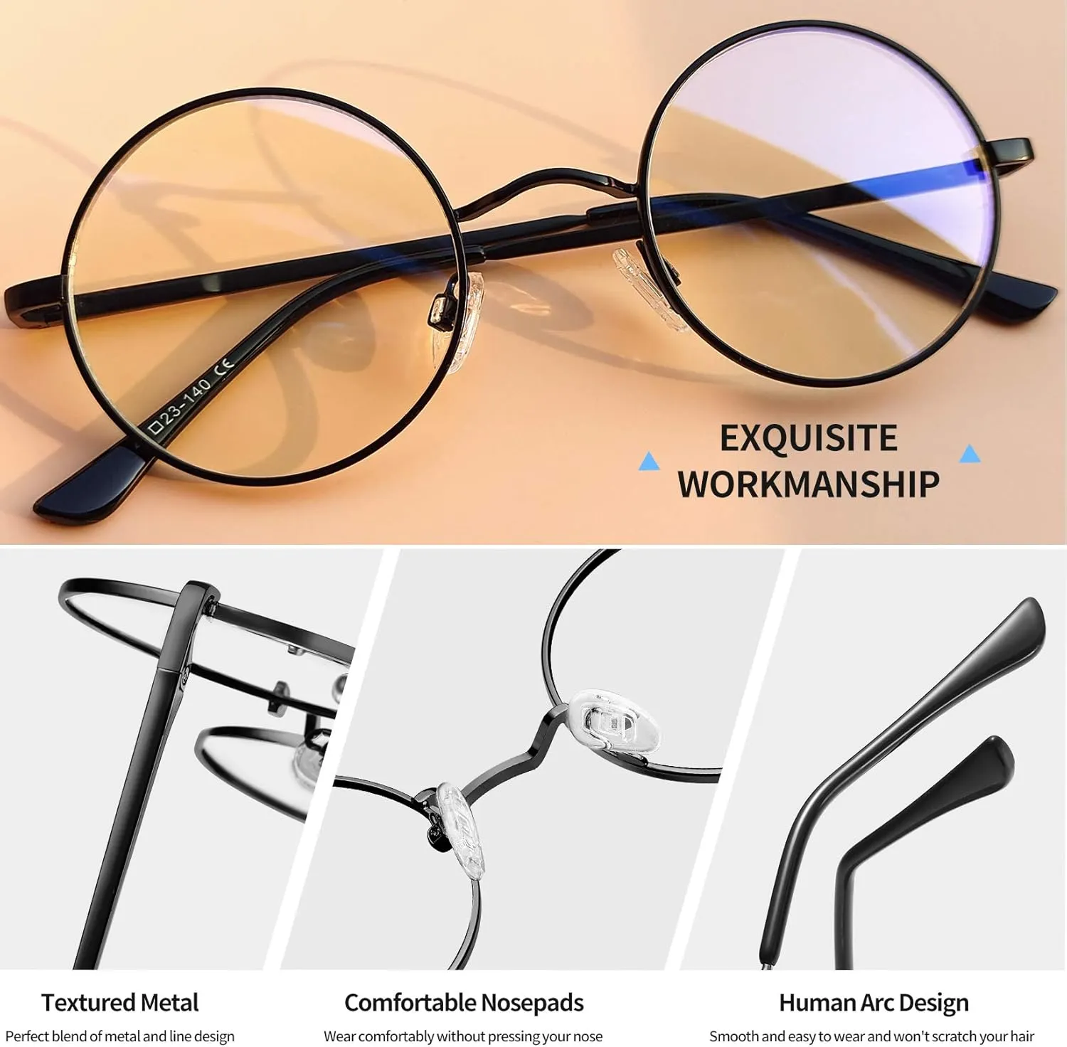 Joopin Hippie Round Sunglasses for Women Men Small Circle Sun Glasses Polarized UV400 Protection