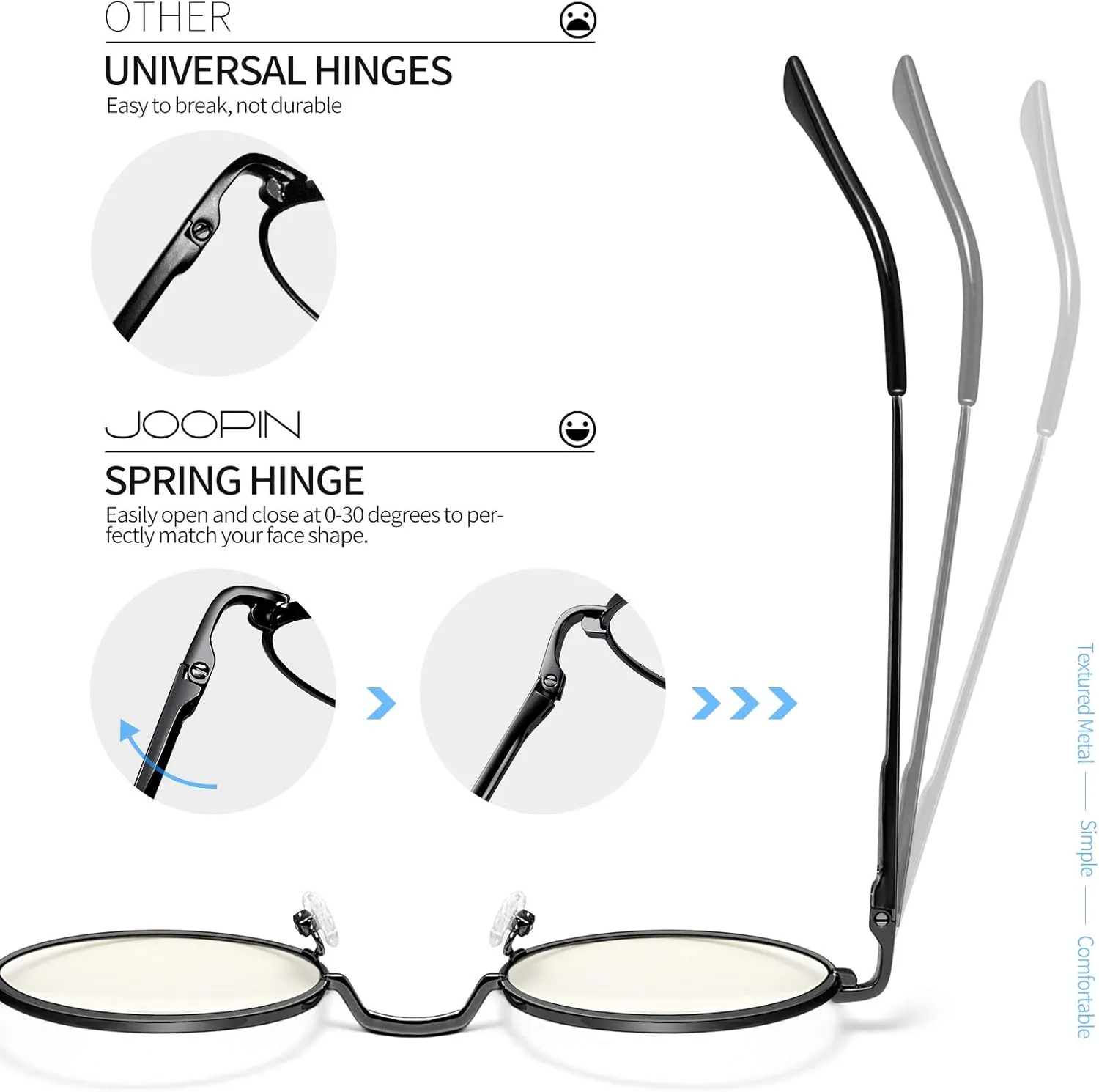 Joopin Hippie Round Sunglasses for Women Men Small Circle Sun Glasses Polarized UV400 Protection
