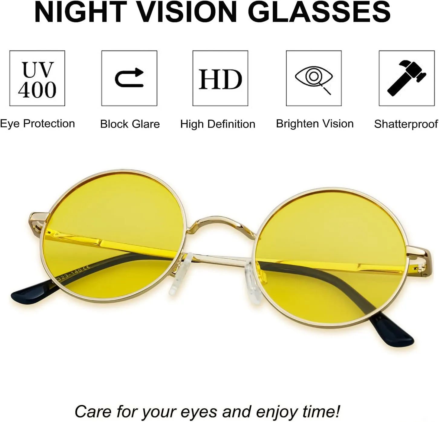 KANASTAL Polarized Round Sunglasses for Women Men Circle Hippie Style Sun Glasses UV400 Protection Halloween Cosplay