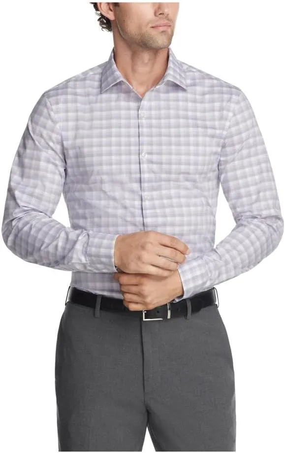 Kenneth Cole REACTION Men's Dress Shirt Slim Fit Techni-Cole Stretch