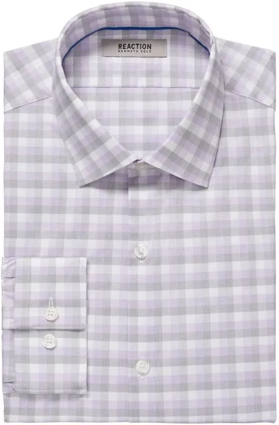Kenneth Cole REACTION Men's Dress Shirt Slim Fit Techni-Cole Stretch
