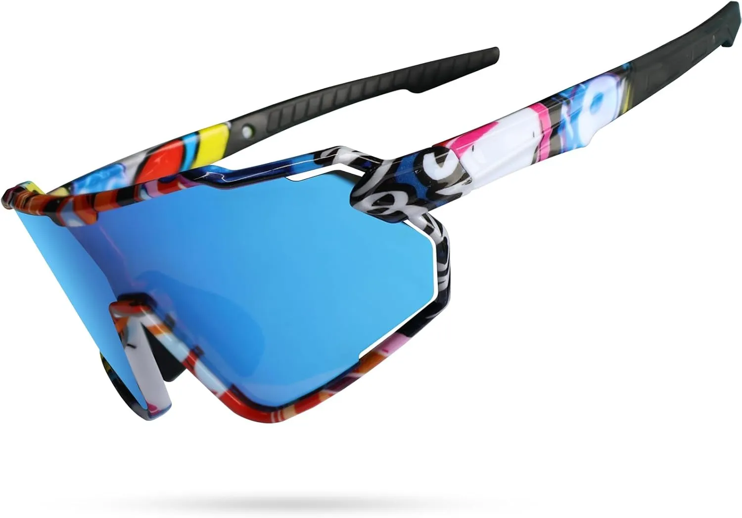 Kids Baseball Sunglasses - UV400 Protection Cycling Sunglasses, Kids Polarized Glasses with Case and Myopic Frame, Youth Baseball Glasses for Cycling, Running, Softball, Suitable for Boys Aged 4-15
