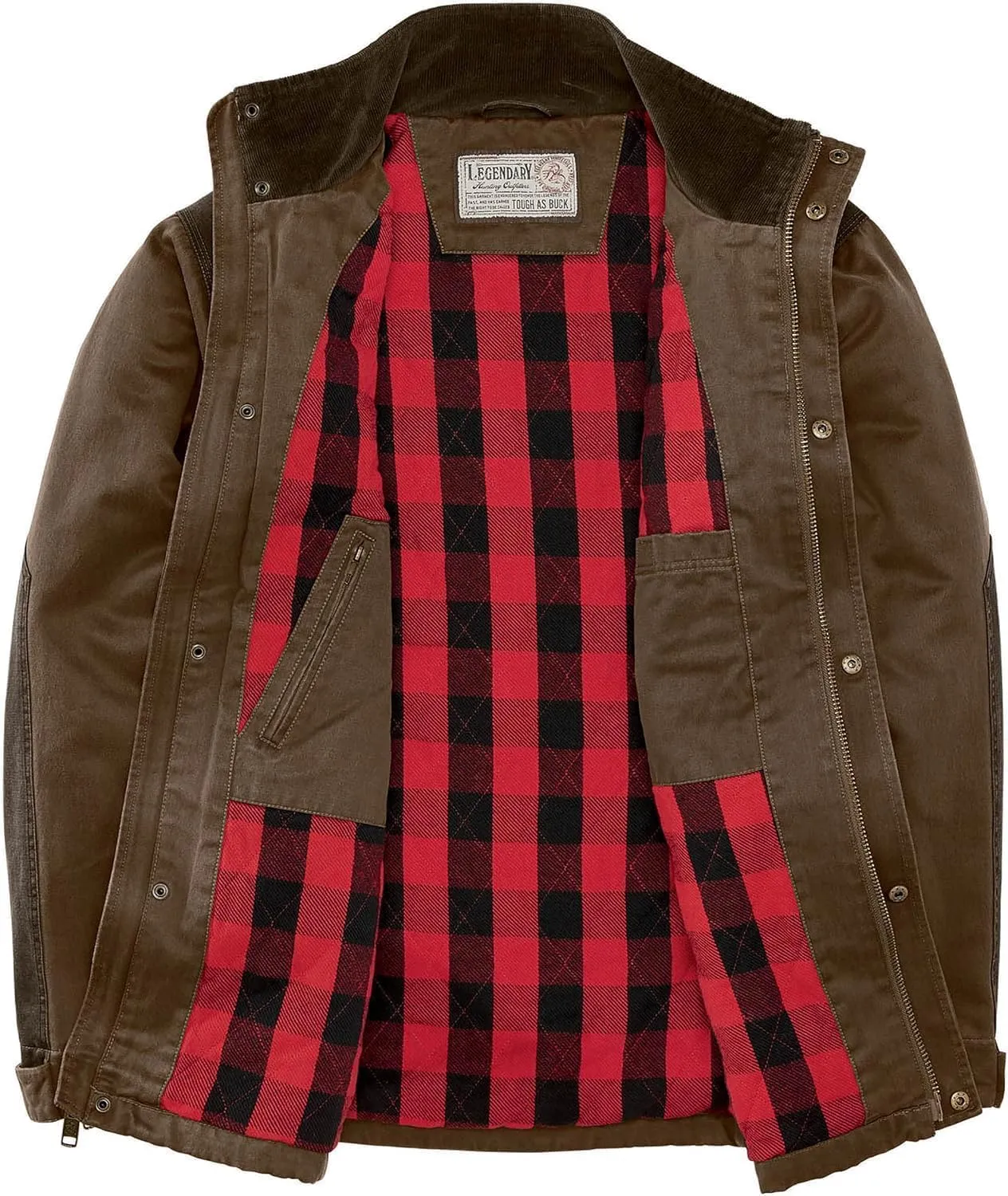 Legendary Whitetails Men's Chore Coat Tough as Buck Collection, Flannel Lined Barn & Field Workwear Jacket