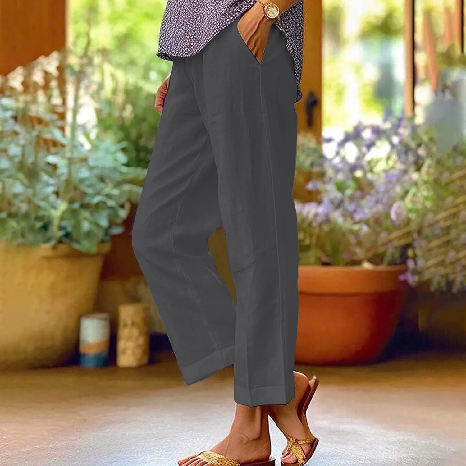 Lounge Pants Women And Winter Long Sleeve Pajama Pants Home Suit Can Be Worn Women Pleated High Waisted Wide Leg