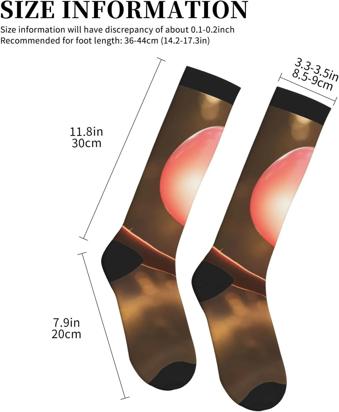 Lovely Hearts Print Circulation Compression Socks For Plantar Fasciitis Edema And Post Surgery