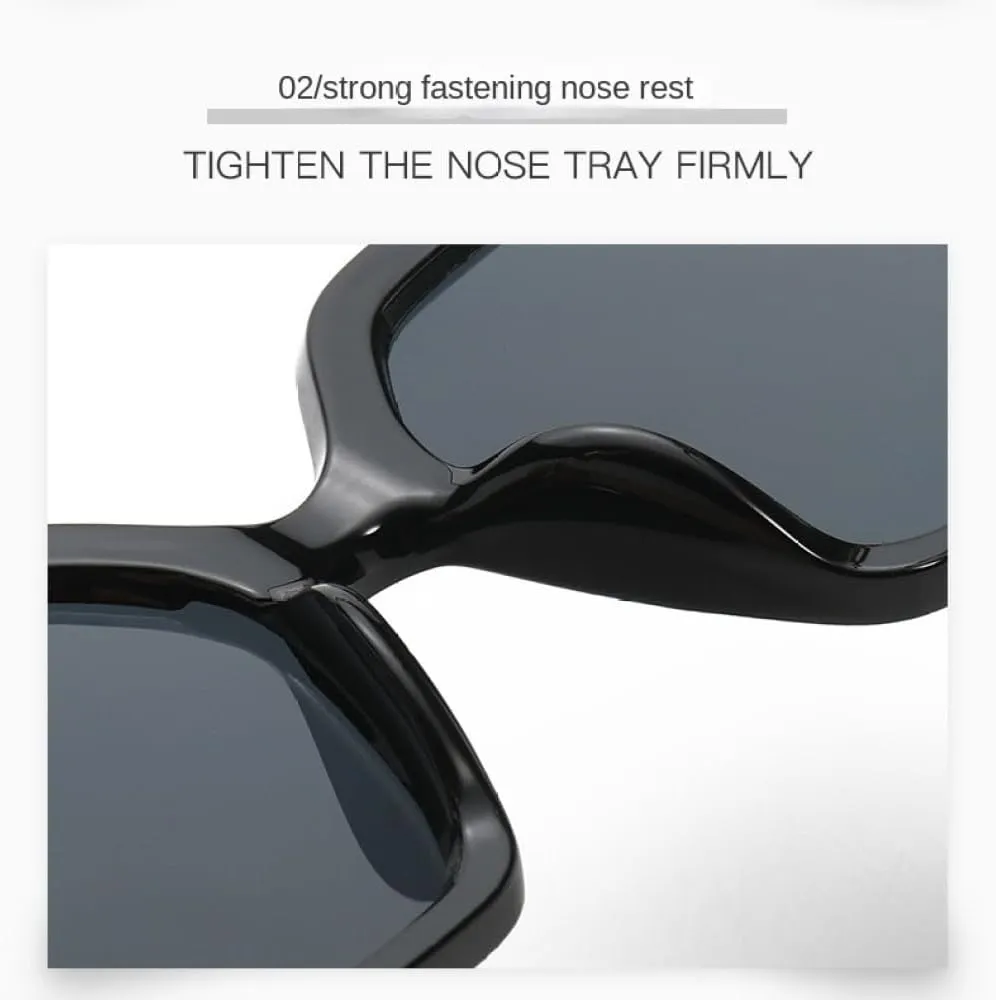 Luxury Cat Eye Sunglasses Woman Vintage Black Sun Glasses for Fashion Big Frame Female UV400