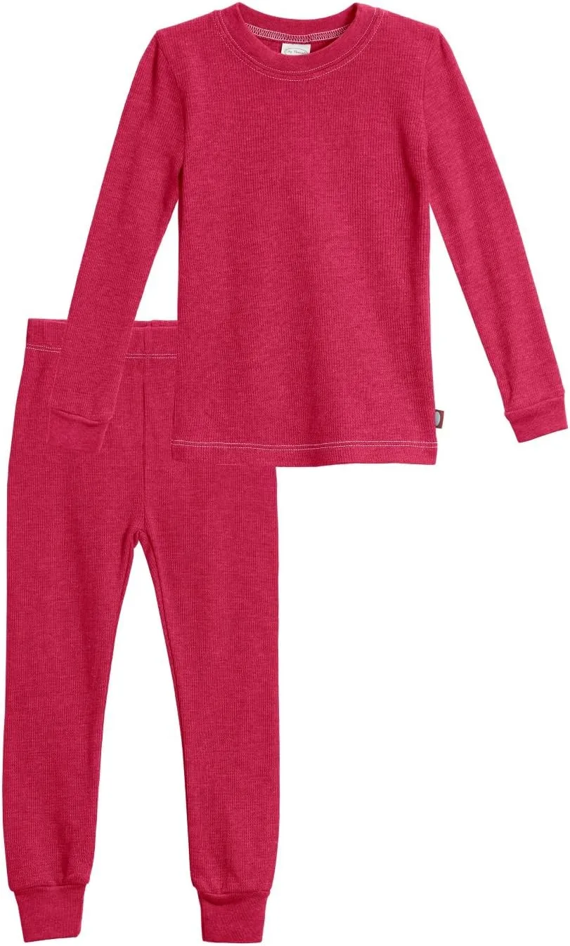 Made in USA Boys Thermal Cotton Underwear Set Long Soft Breathable Base Layer, SPD Sensory