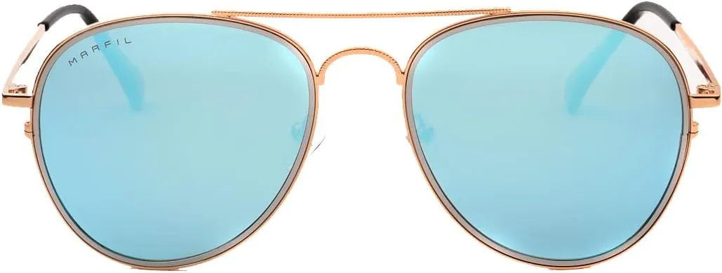 Marfil CENTAURUS Polarized Sunglasses Uv 400 Filter, 100% protection, Round lens, Unisex, Sporty Style for Men and Wom