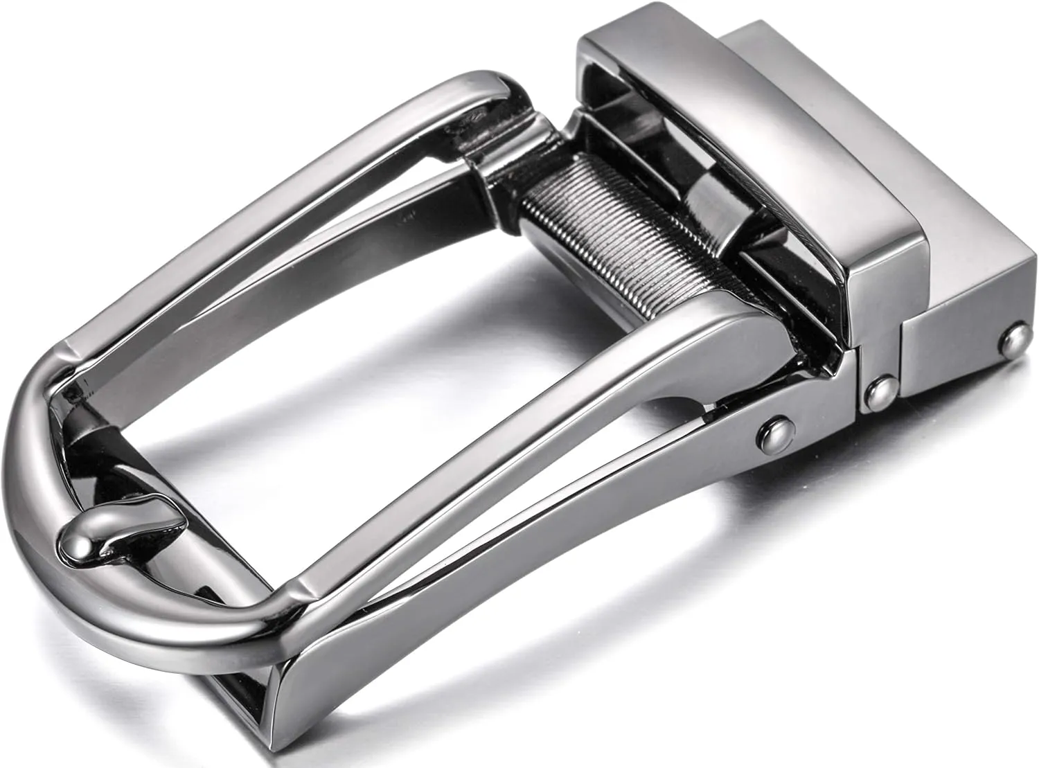 Marino's Mens Genuine Leather Ratchet Dress Belt with Open Linxx Buckle