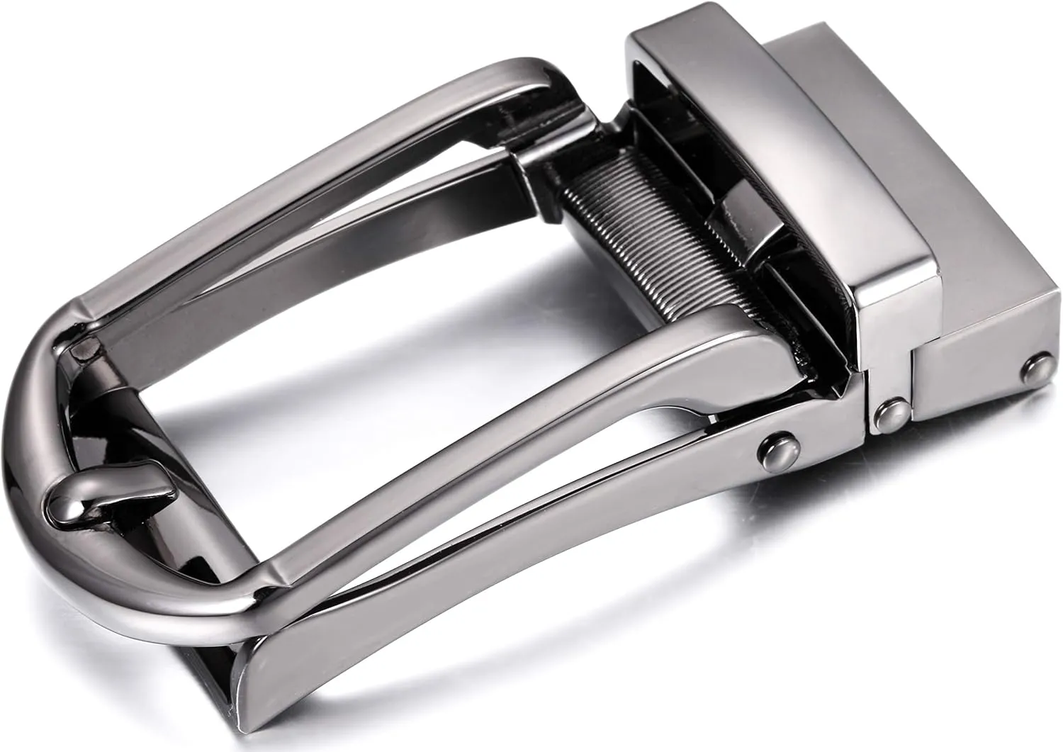 Marino's Mens Genuine Leather Ratchet Dress Belt with Open Linxx Buckle
