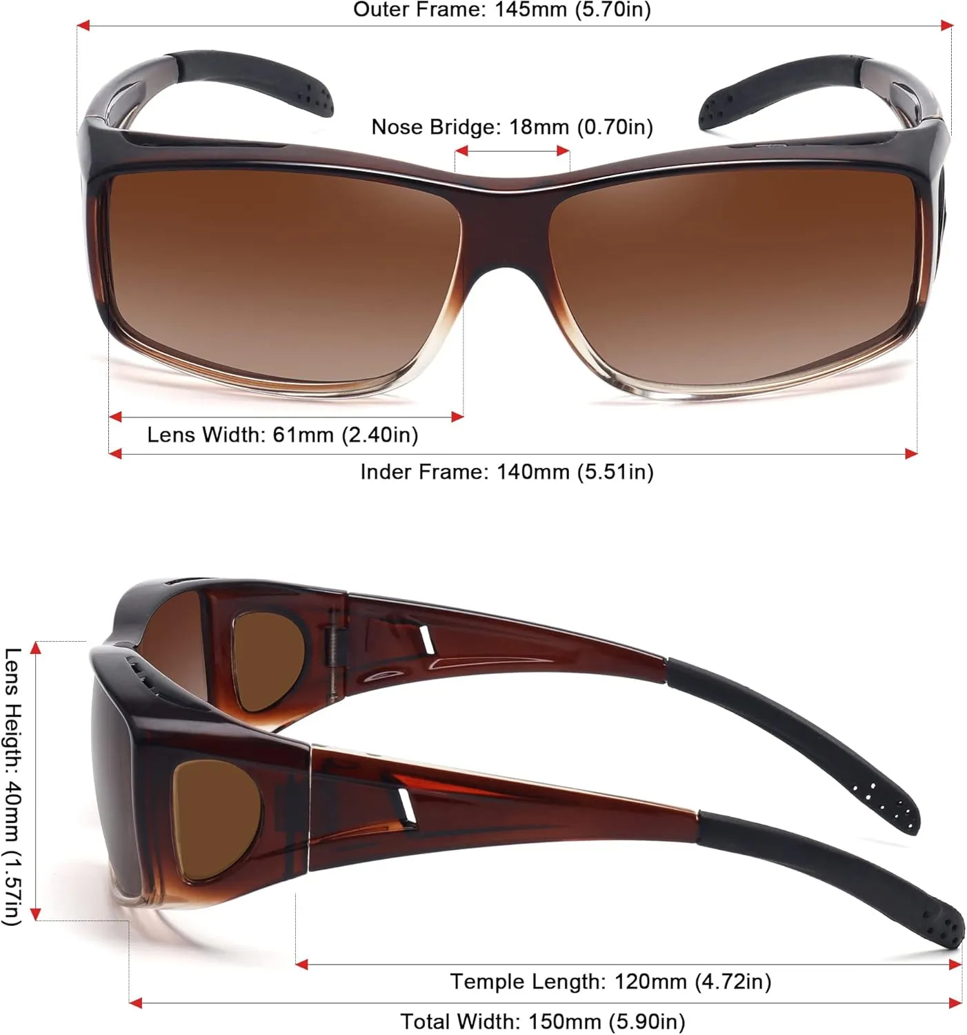 MEETSUN Fit Over Glasses Sunglasses for Men Women,Wrap Around Sunglasses Polarized UV400 Protection