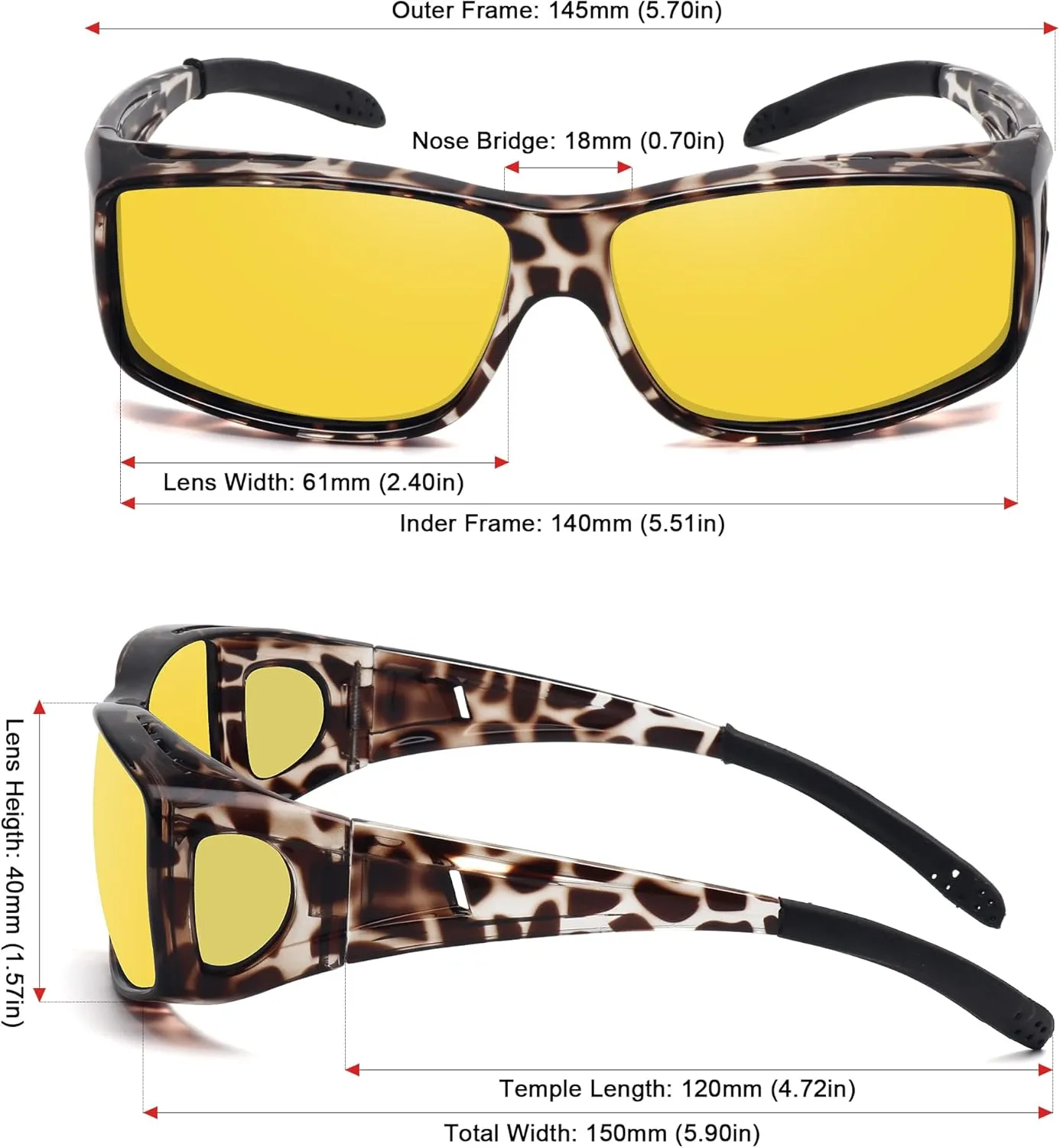 MEETSUN Fit Over Glasses Sunglasses for Men Women,Wrap Around Sunglasses Polarized UV400 Protection
