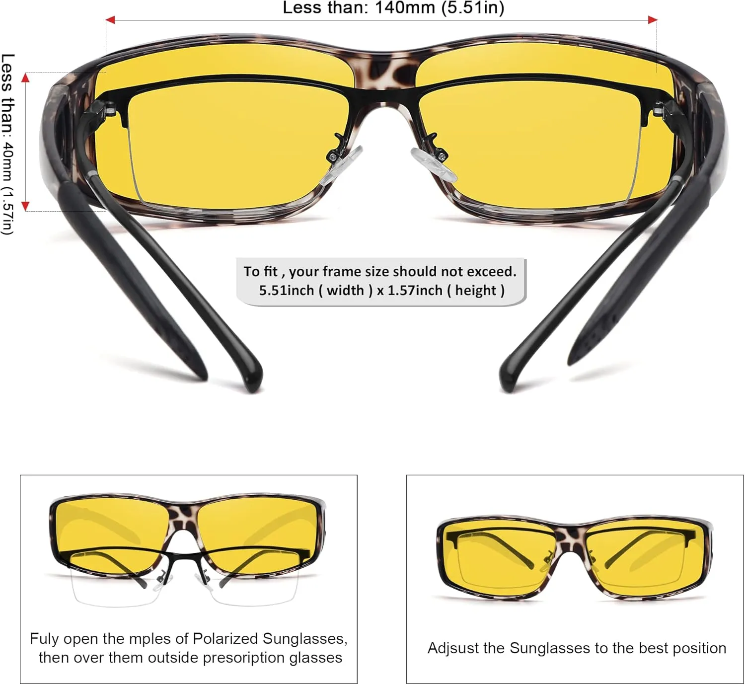 MEETSUN Fit Over Glasses Sunglasses for Men Women,Wrap Around Sunglasses Polarized UV400 Protection