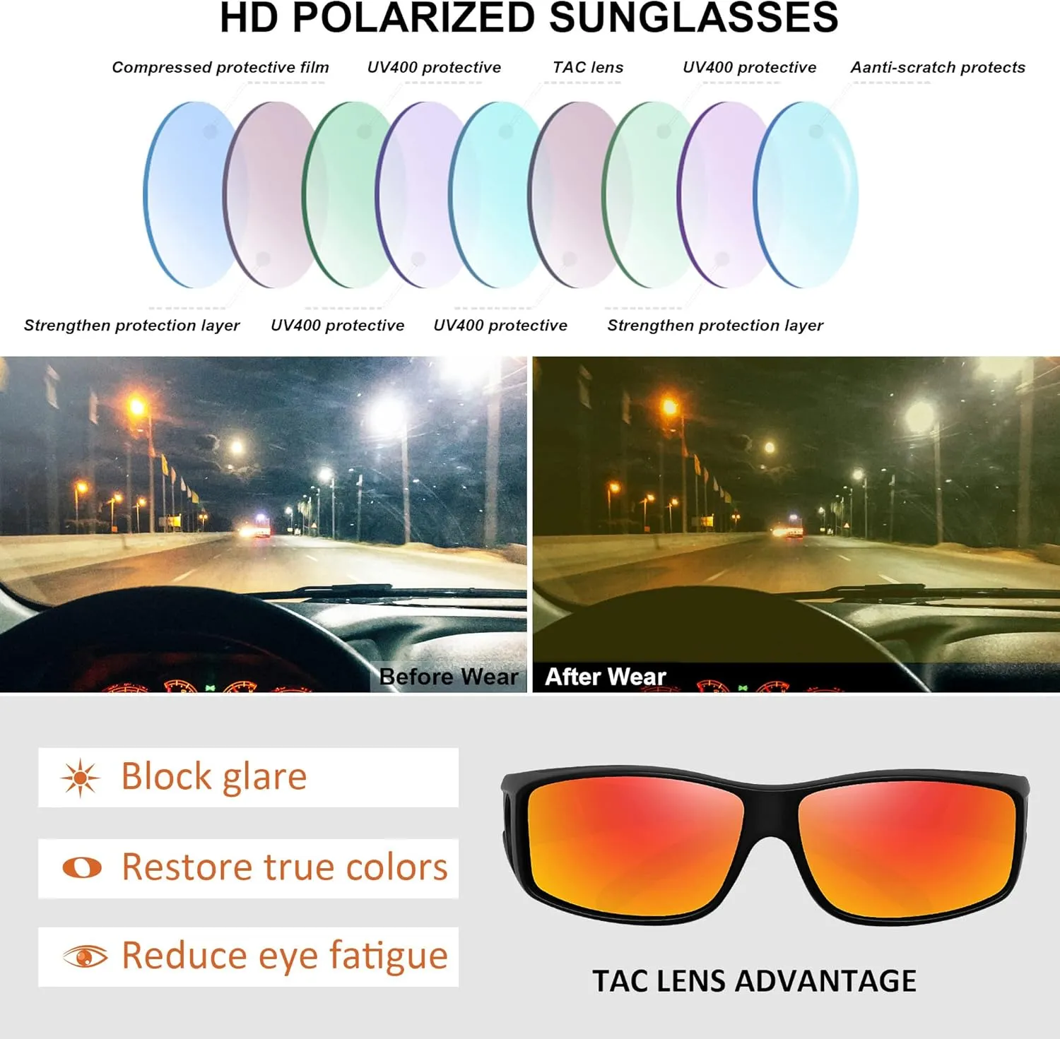 MEETSUN Fit Over Glasses Sunglasses for Men Women,Wrap Around Sunglasses Polarized UV400 Protection