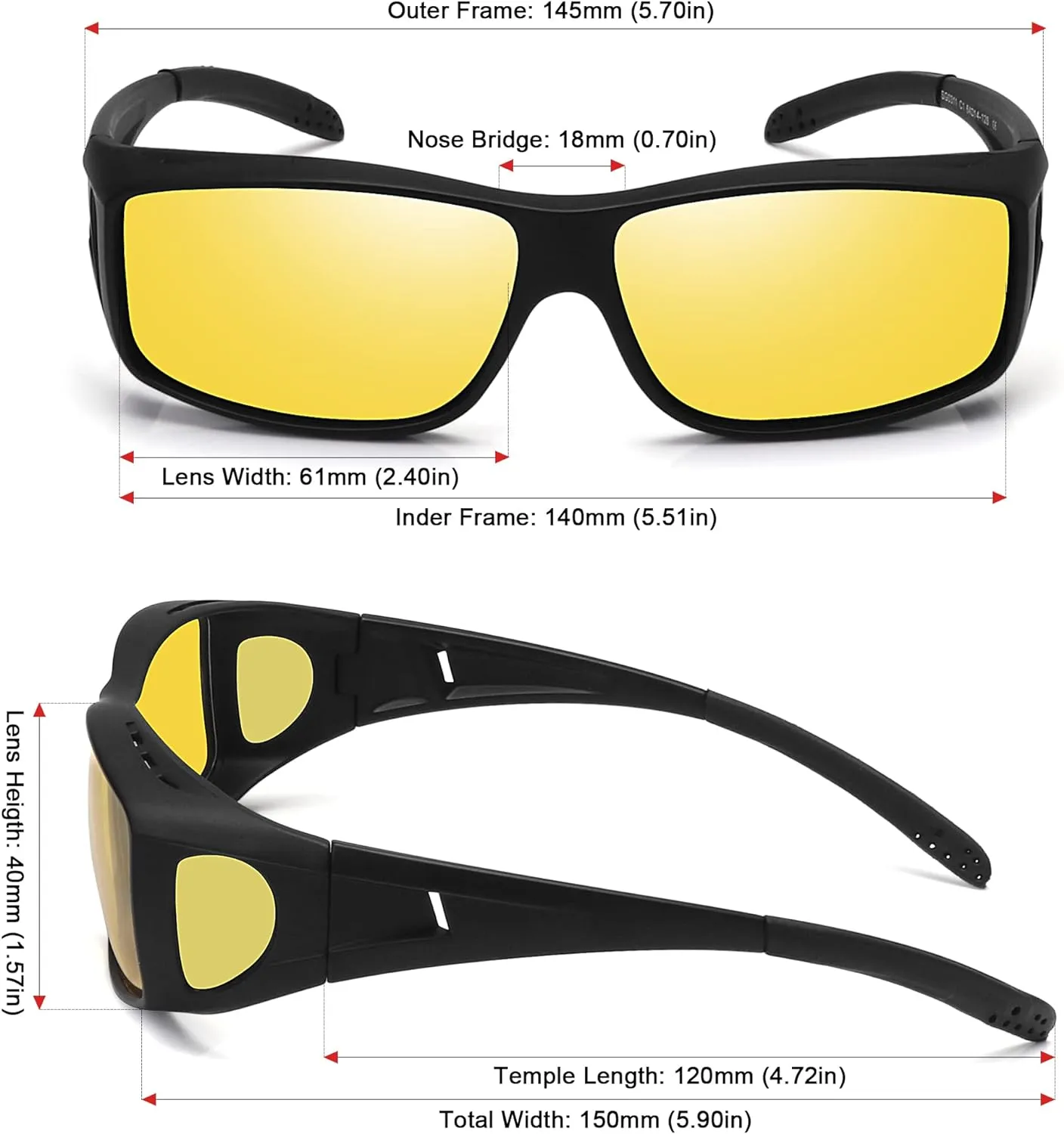 MEETSUN Fit Over Glasses Sunglasses for Men Women,Wrap Around Sunglasses Polarized UV400 Protection