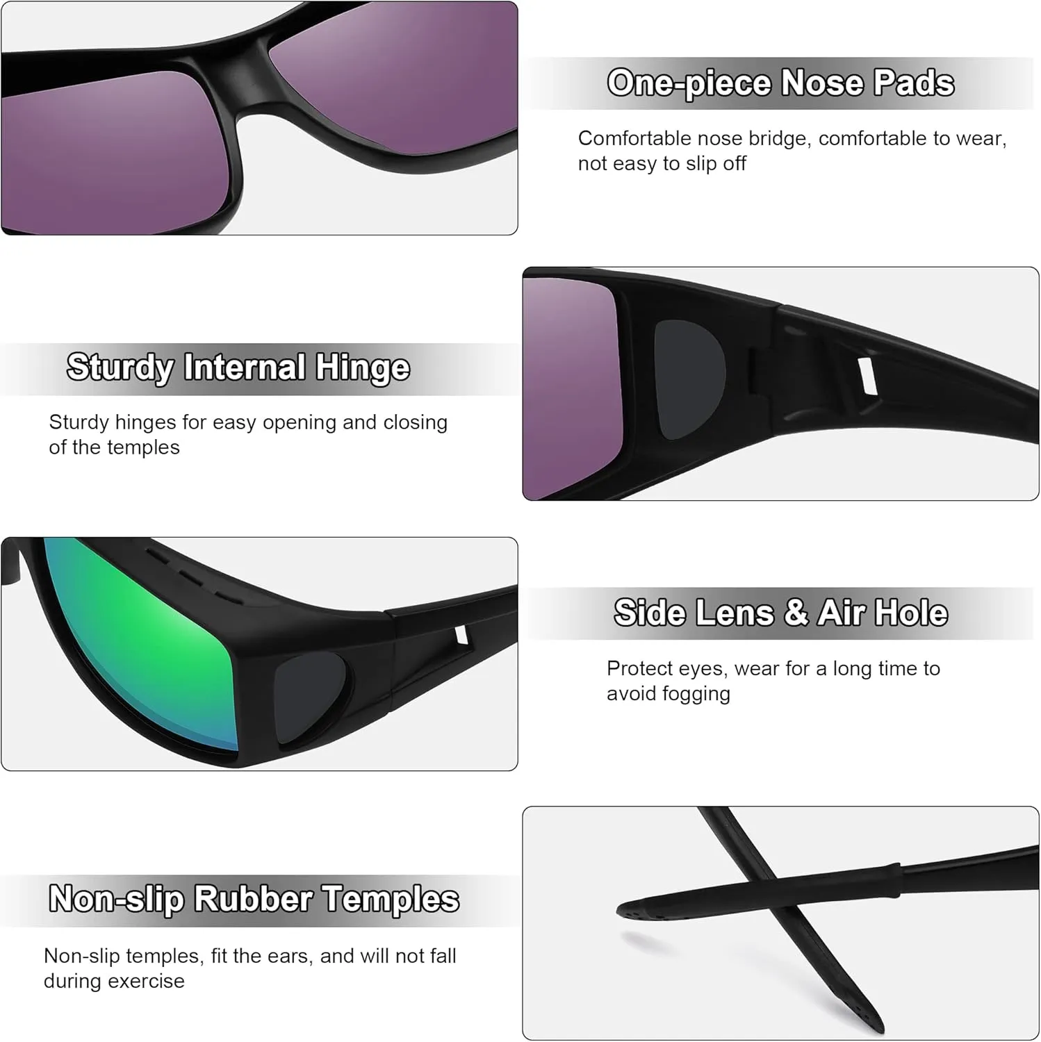 MEETSUN Fit Over Glasses Sunglasses for Men Women,Wrap Around Sunglasses Polarized UV400 Protection