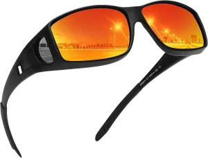 MEETSUN Fit Over Glasses Sunglasses for Men Women,Wrap Around Sunglasses Polarized UV400 Protection