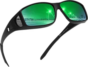 MEETSUN Fit Over Glasses Sunglasses for Men Women,Wrap Around Sunglasses Polarized UV400 Protection