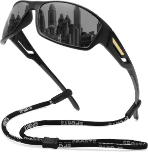 MEETSUN Polarized Sports Sunglasses for Men Women Wrap Around Driving Cycling Fishing Sunglasses UV400 Protection