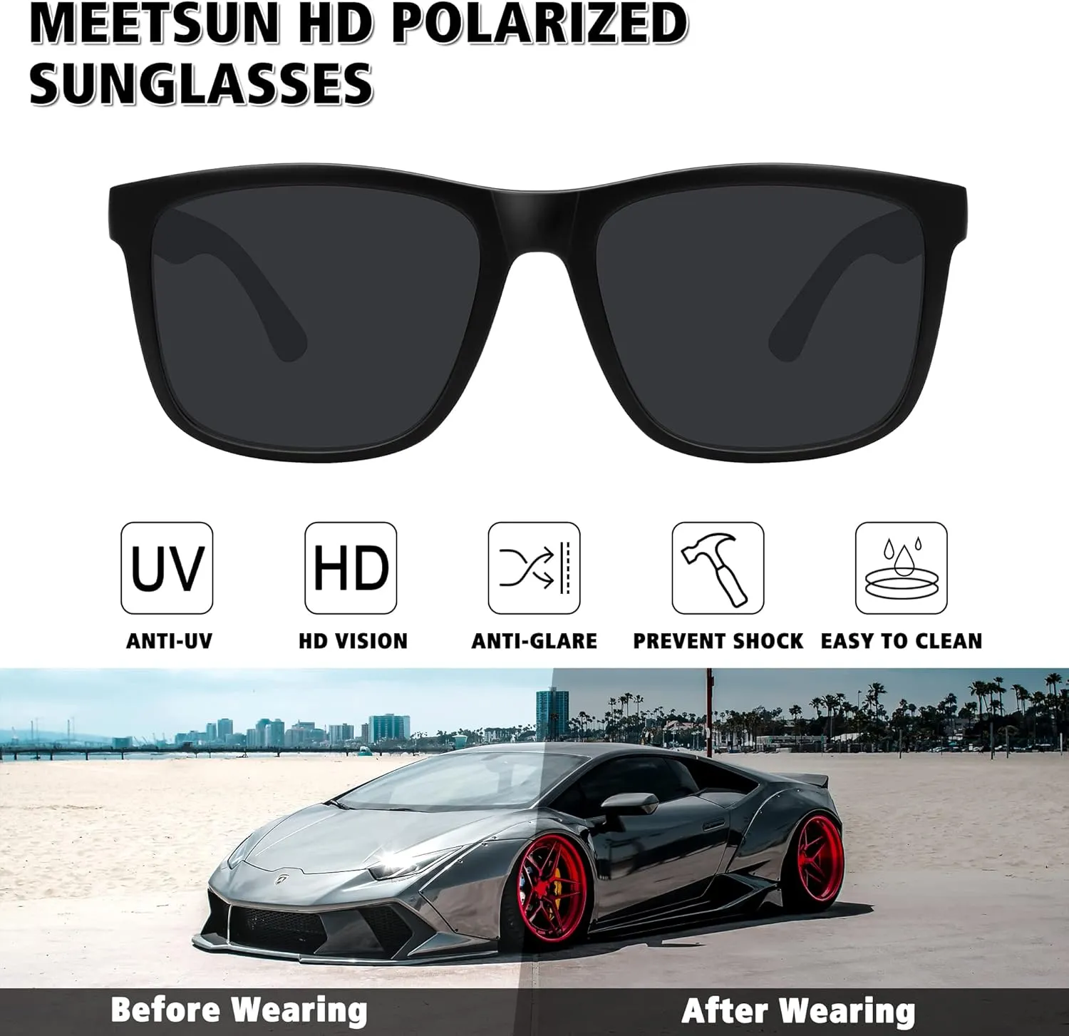 MEETSUN Polarized Sunglasses for Men Women Driving Sun Glasses UV Protection