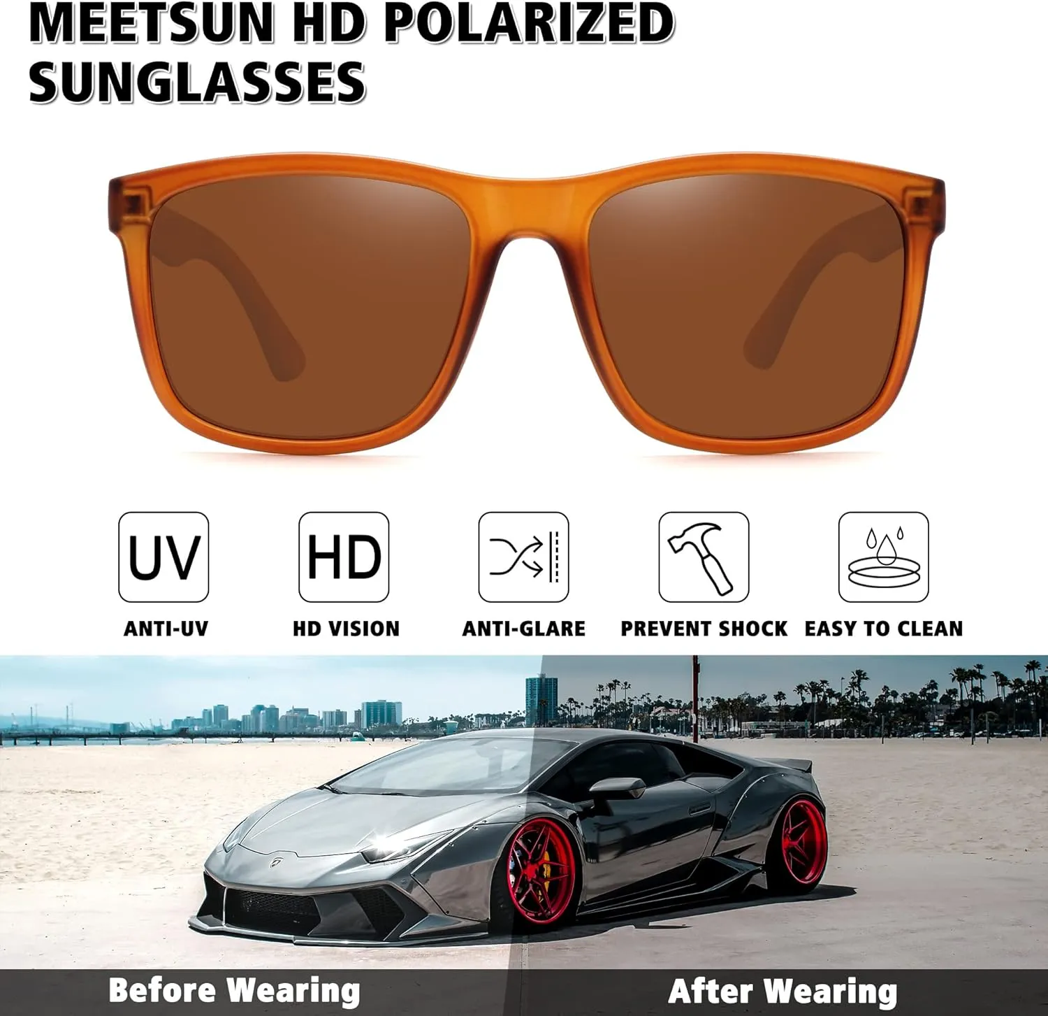 MEETSUN Polarized Sunglasses for Men Women Driving Sun Glasses UV Protection