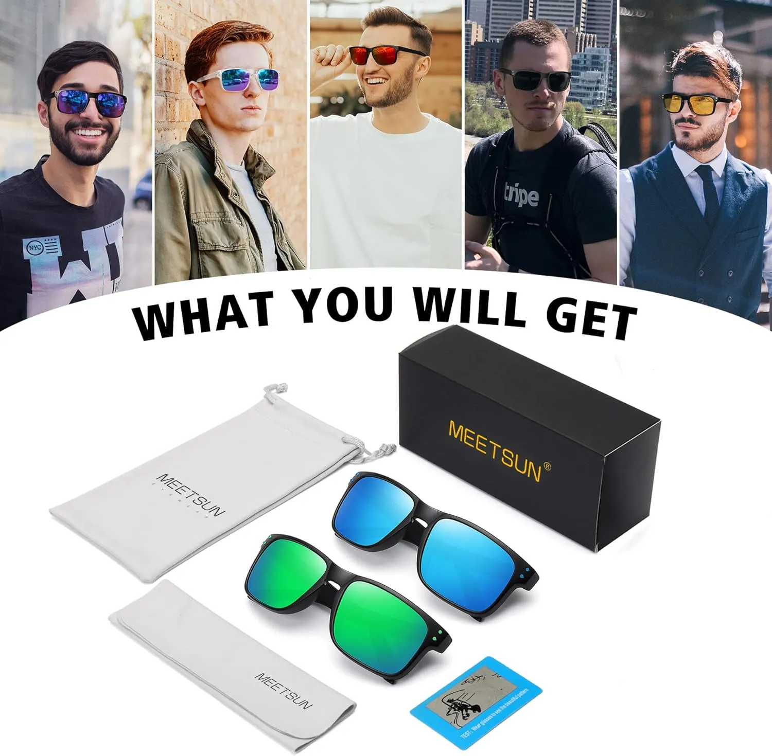MEETSUN Polarized Sunglasses for Men Women Sports Driving Fishing Glasses UV400 Protection