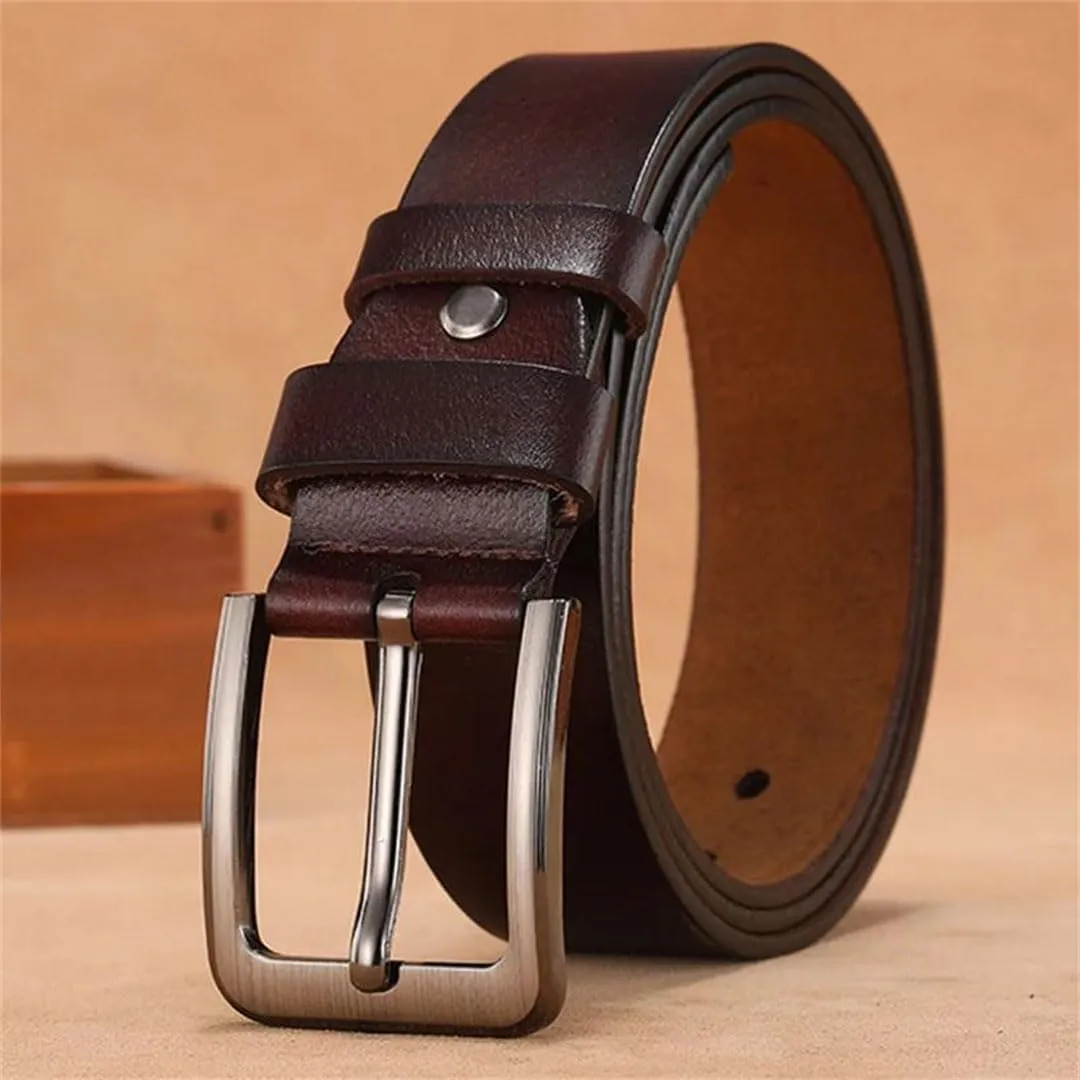 Men Belts Casual Plus Size Men Belts Genuine Leather Large Pin Buckle Male Belts Waist For Mens