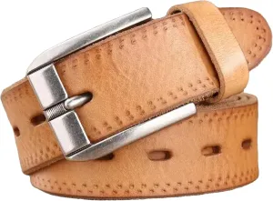 Men Business Casual Big Leather Belts Vintage Cowhide Genuine Leather Belts Accessories