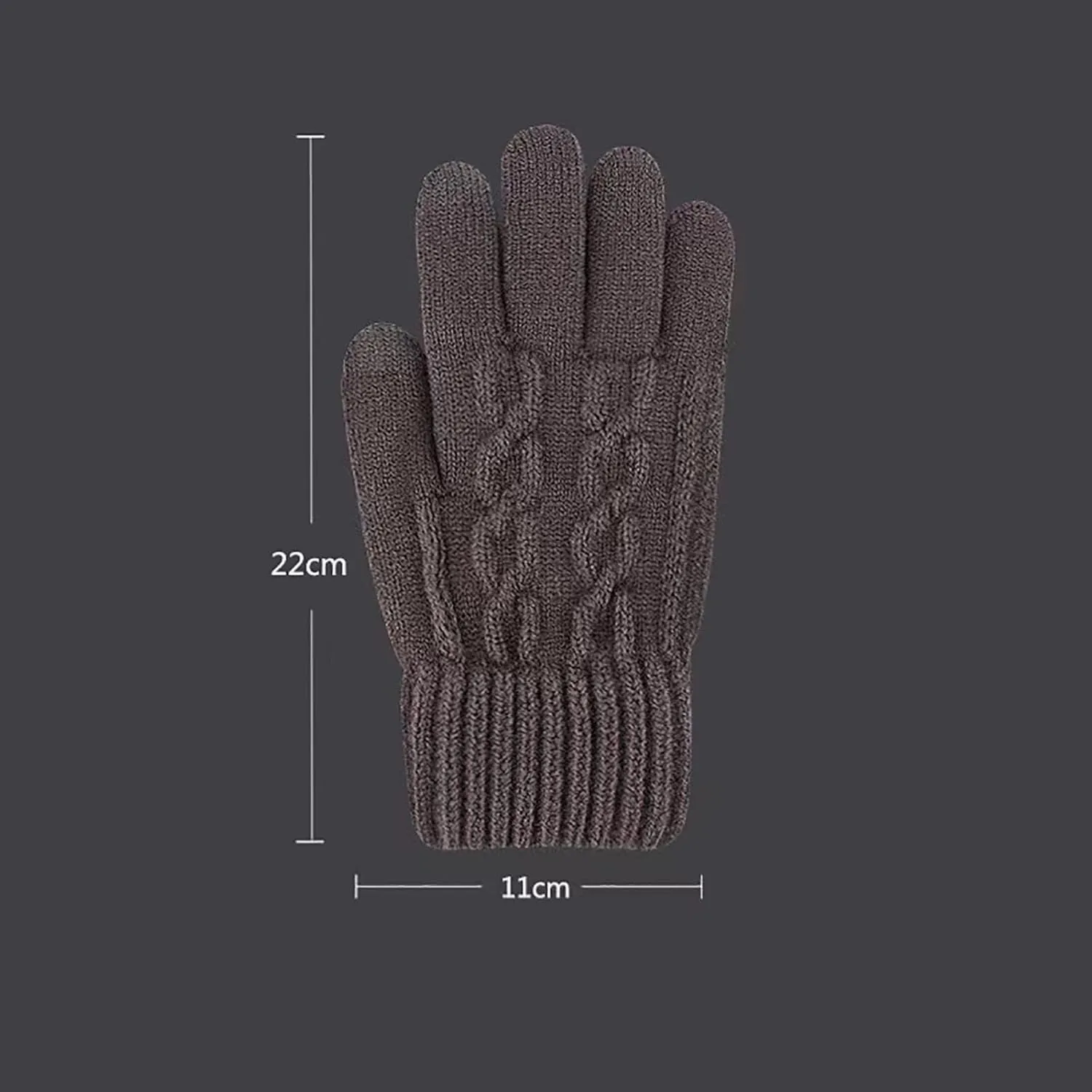 Men Winter Gloves Warm Touchscreen Thick Knit Liner Thermal Cold Weather Touchscreen Soft Hand Glove