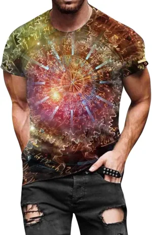 Mens 3D Printed T-Shirt Aloha Hipster Hip Hop Pullover Tees Workout Colour Block Gym Muscle Top Vintage Blouse