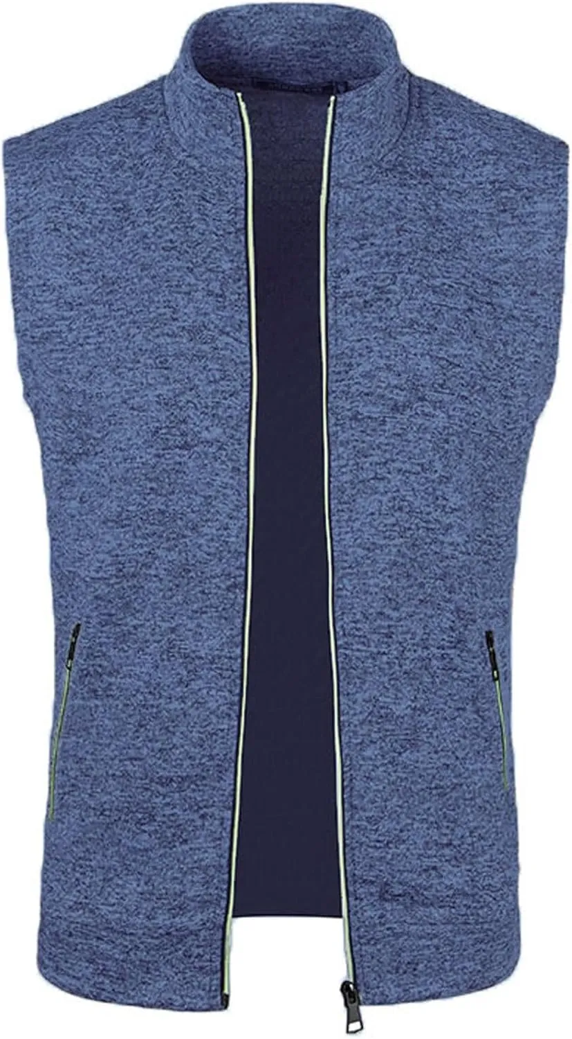 Men's Golf Vest Lightweight Softshell Vest Outerwear Sleeveless Full Zip Jacket Hiking Running Causal Vest Coat