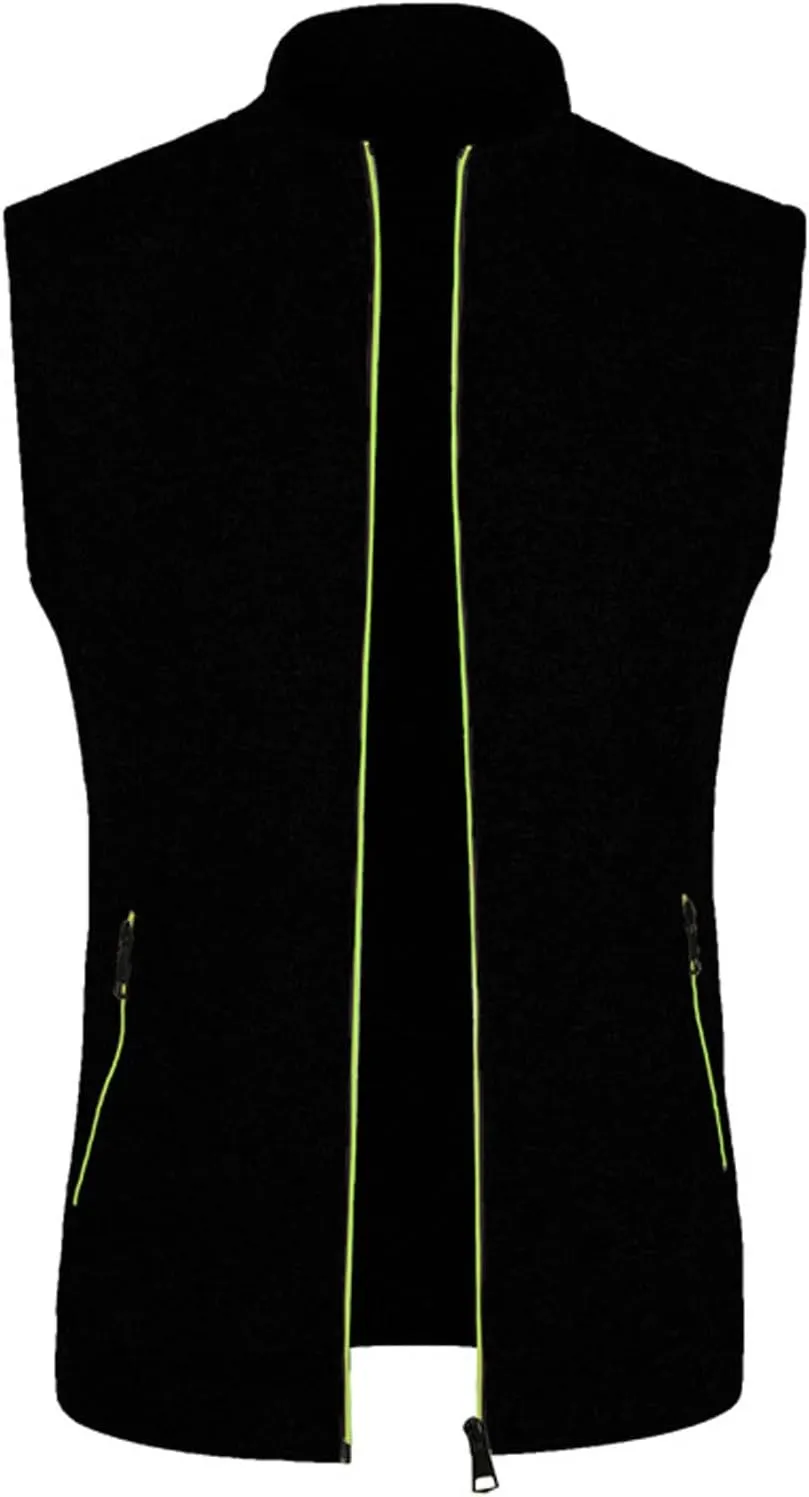 Men's Golf Vest Lightweight Softshell Vest Outerwear Sleeveless Full Zip Jacket Hiking Running Causal Vest Coat