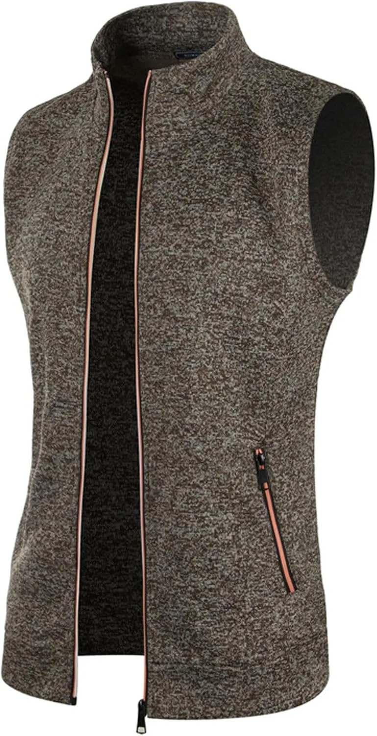 Men's Golf Vest Lightweight Softshell Vest Outerwear Sleeveless Full Zip Jacket Hiking Running Causal Vest Coat