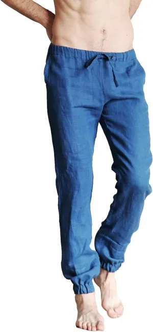 Mens Linen Pants Casual Summer Pants for Men Elegant and Comfy Navy Trousers Gift for him Natural Linen Clothing