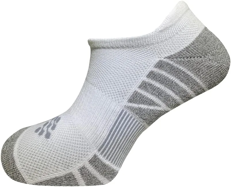 Men's No Show Socks - Running Socks with Compression   Infrared - 3 Pairs
