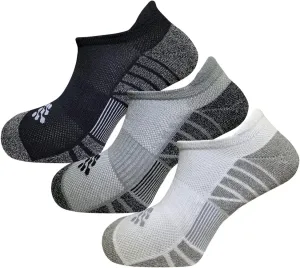 Men's No Show Socks - Running Socks with Compression   Infrared - 3 Pairs