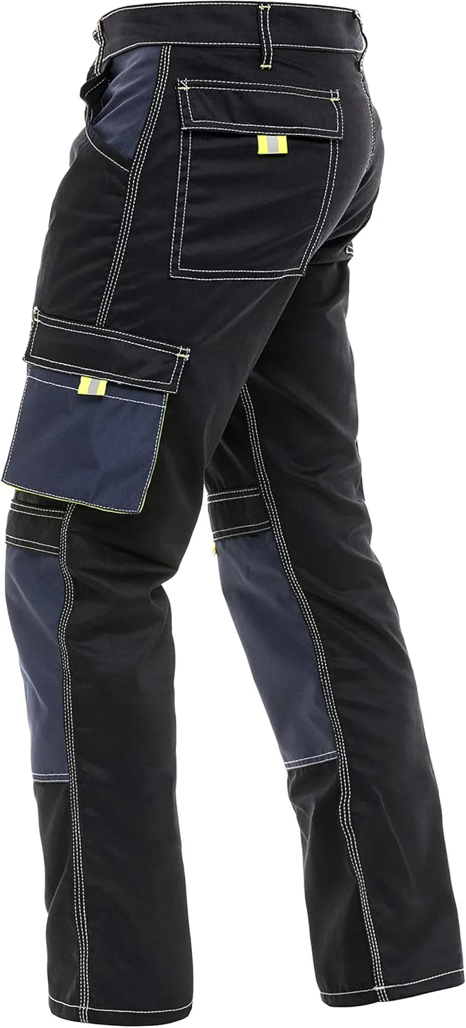 Men's Painter Pants Carpenter Tactical Field Pants Cargo Trousers with Cordura Reinforced Knees Pads & Utility Pockets
