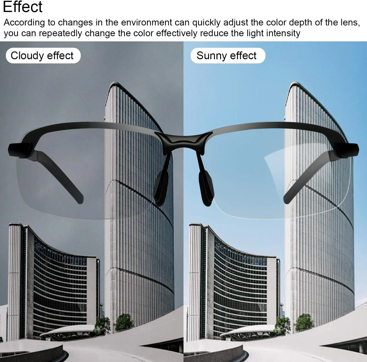 Men's Photochromic Polarized Sunglasses Al-Mg Metal Frame Sports Driving Glasses UV400 Protection Anti Glare Eyewear